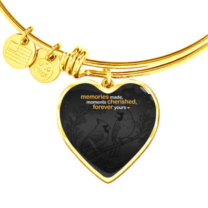 Personalized Precious Memories Bangle | Custom Engraved Luxury Bracelet | Gold or Silver Finish | Sentimental Gift