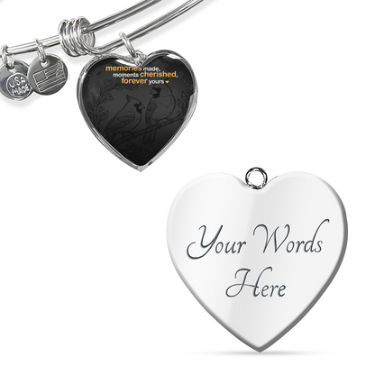 Personalized Precious Memories Bangle | Custom Engraved Luxury Bracelet | Gold or Silver Finish | Sentimental Gift