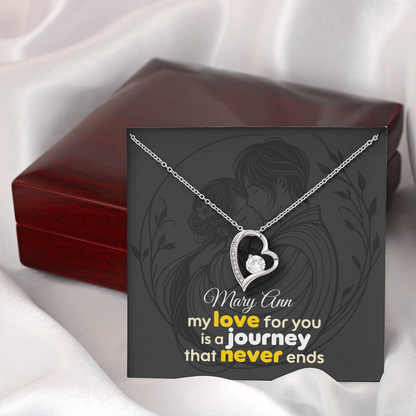 Forever Love Necklace: with Personalized message card (optional)