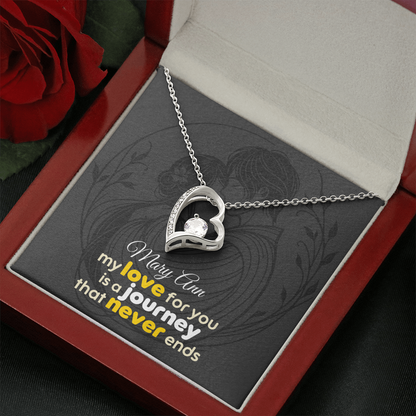 Forever Love Necklace: with Personalized message card (optional)
