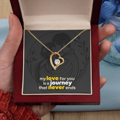 Forever Love Necklace: with Personalized message card (optional)