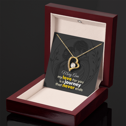 Forever Love Necklace: with Personalized message card (optional)