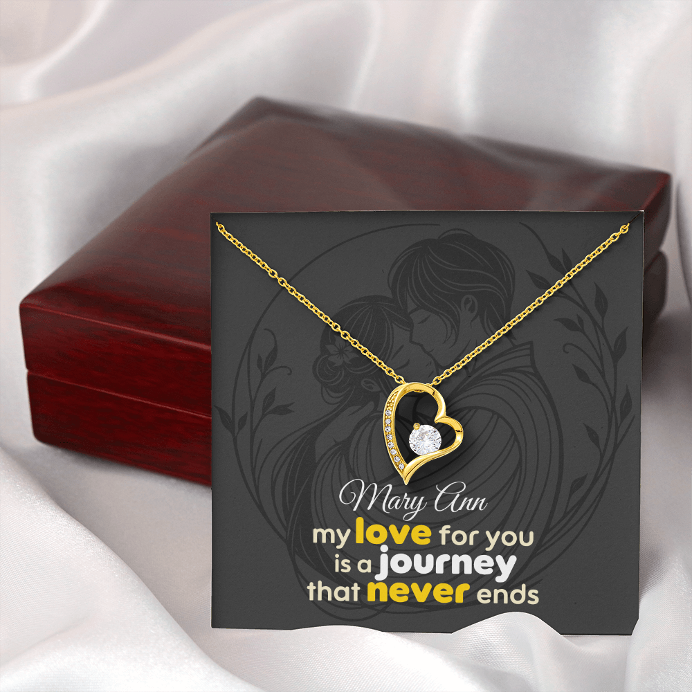 Forever Love Necklace: with Personalized message card (optional)