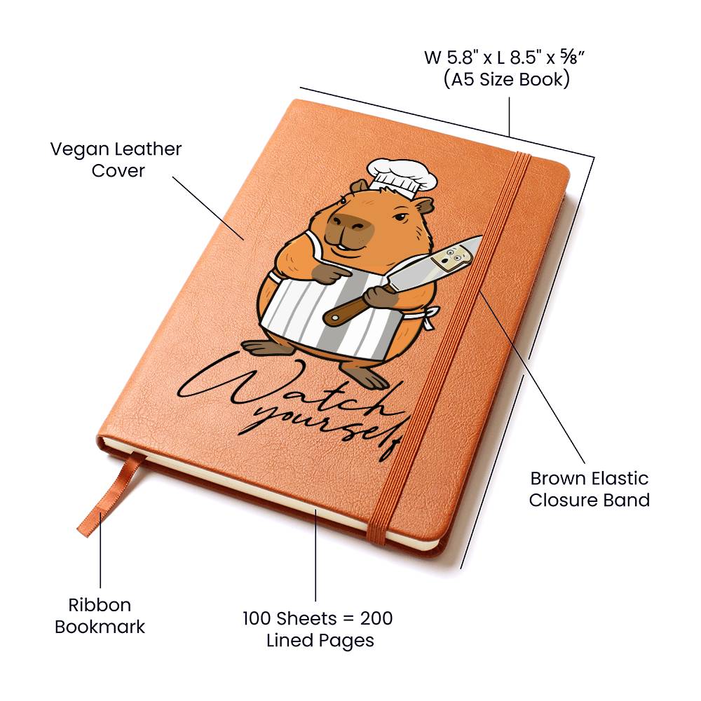 "Watch Yourself" Graphic Journal: Don't mess with this Capybara's notebook!