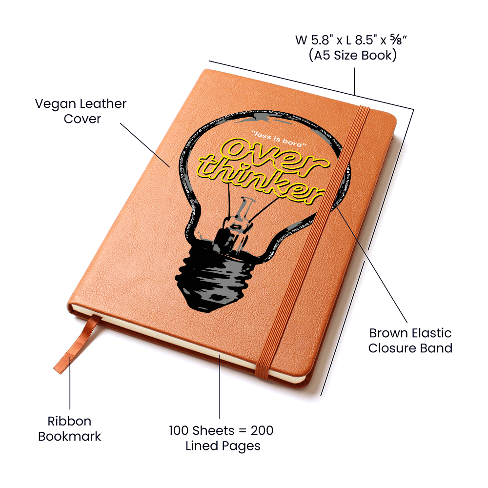 "Overthinker" Graphic Journal: Less is bore... just buy it!