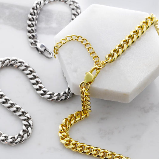 Cuban Link Chain | Sterling Silver or 14K Gold (Choose Your Style)