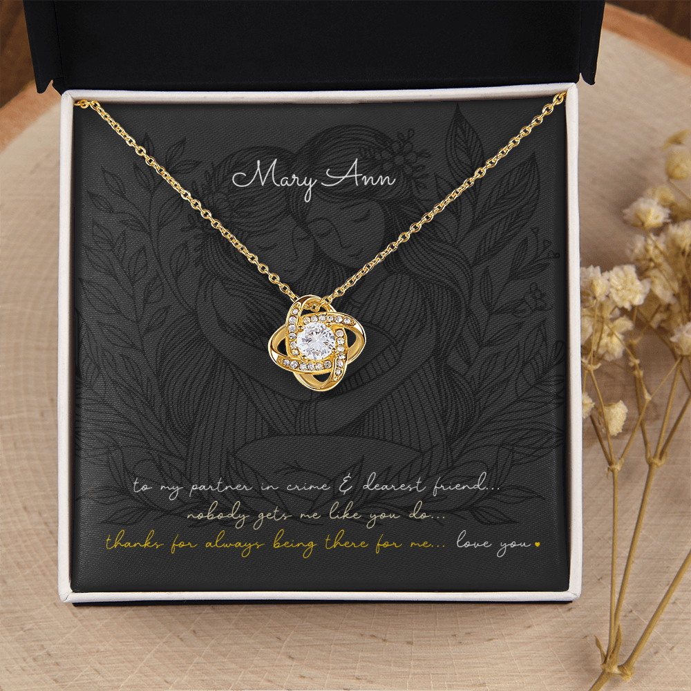 Love Knot Necklace: Personalized (optional) for sisters, besties, & soul mates!