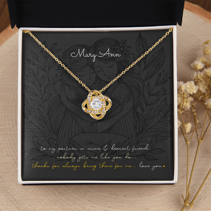 Love Knot Necklace: Personalized (optional) for sisters, besties, & soul mates!