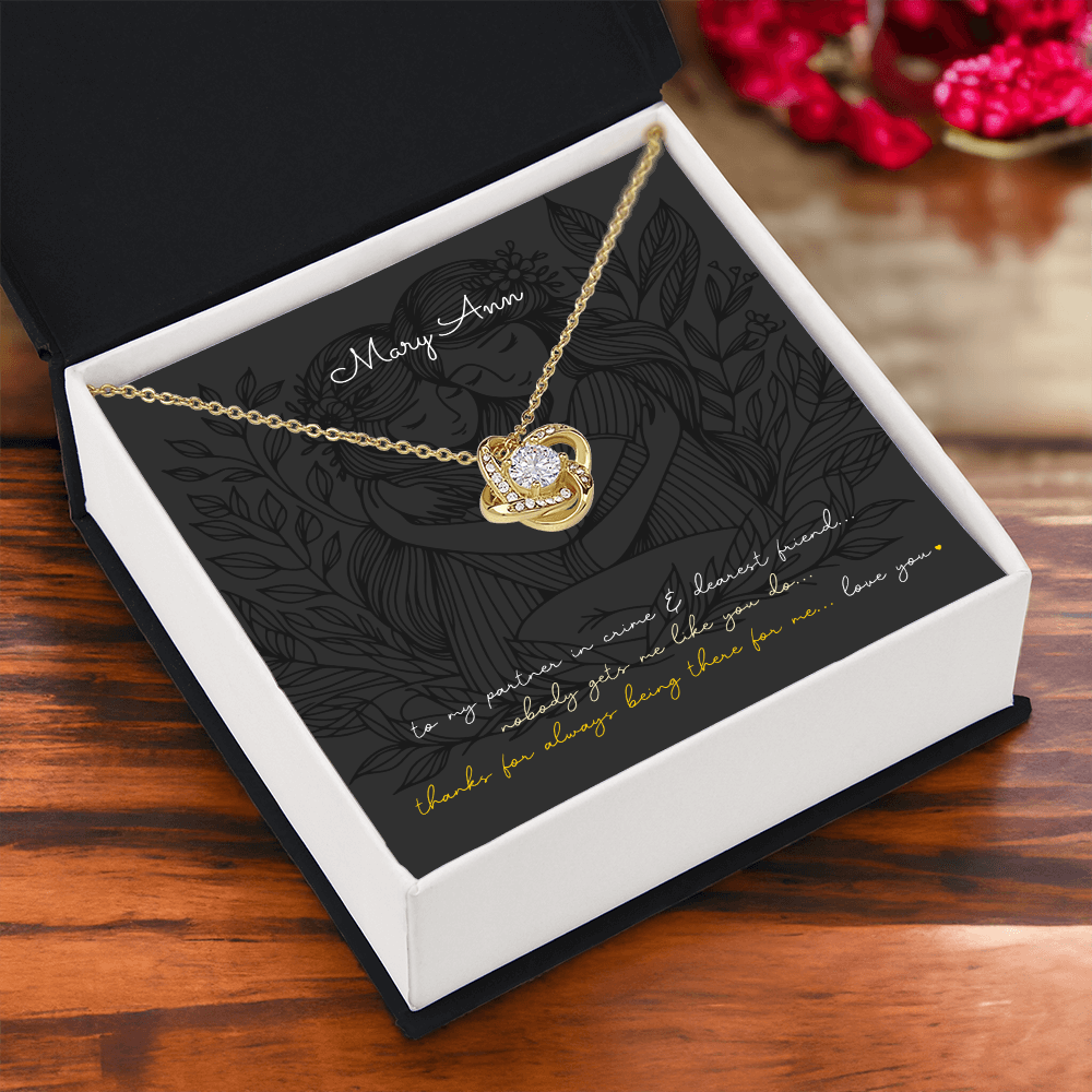 Love Knot Necklace: Personalized (optional) for sisters, besties, & soul mates!