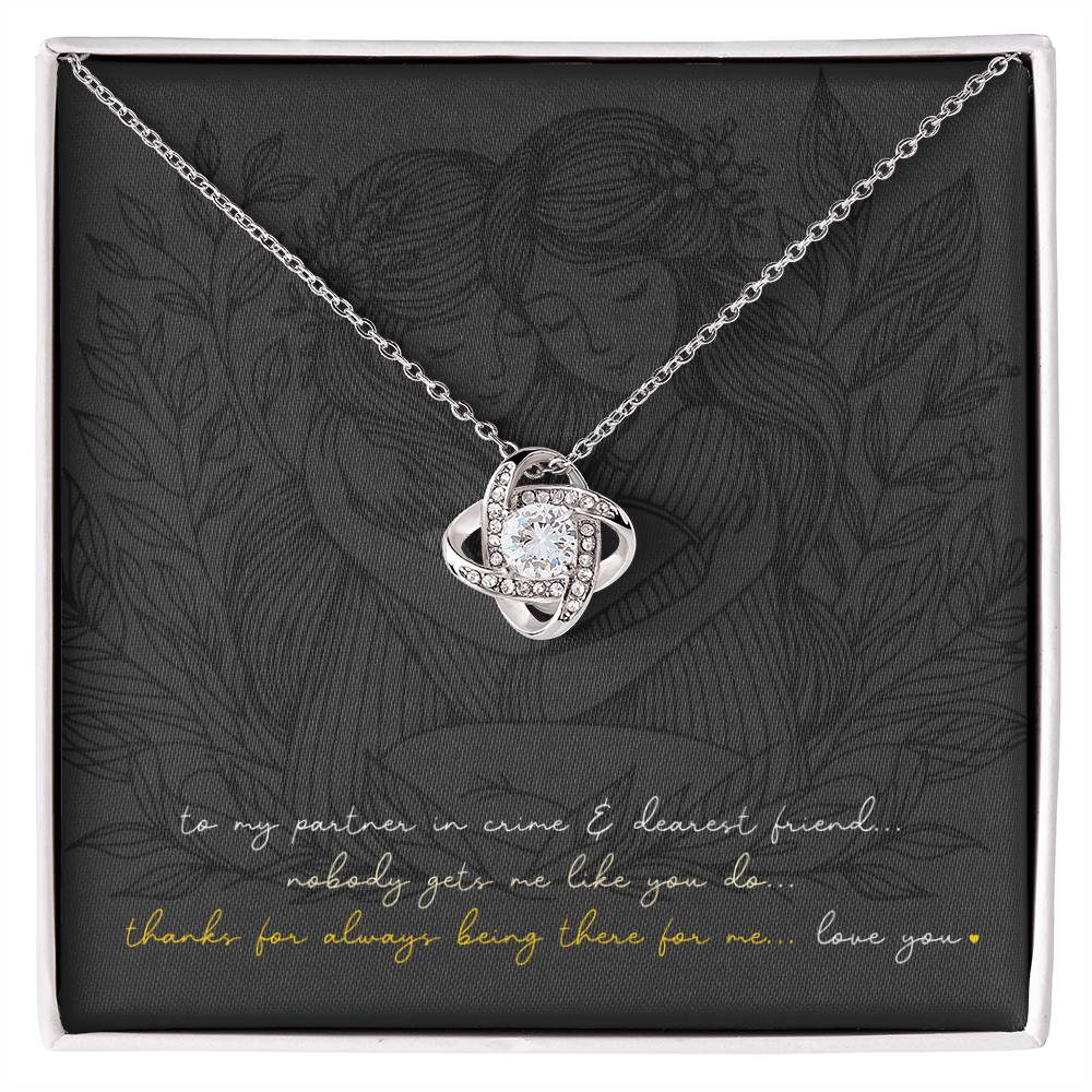 Love Knot Necklace: Personalized (optional) for sisters, besties, & soul mates!