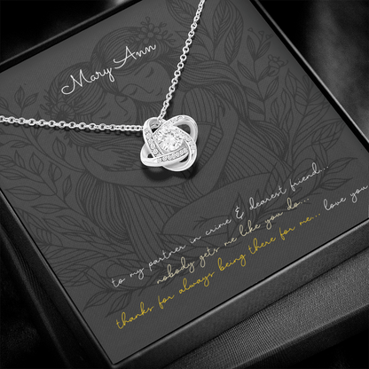 Love Knot Necklace: Personalized (optional) for sisters, besties, & soul mates!