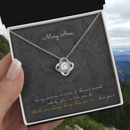 Love Knot Necklace: Personalized (optional) for sisters, besties, & soul mates!