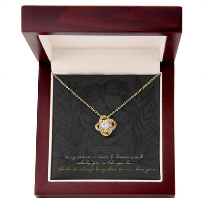 Love Knot Necklace: Personalized (optional) for sisters, besties, & soul mates!