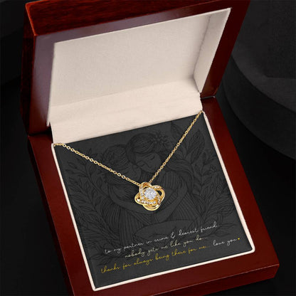 Love Knot Necklace: Personalized (optional) for sisters, besties, & soul mates!