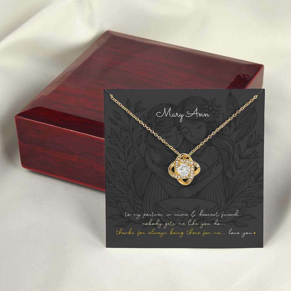 Love Knot Necklace: Personalized (optional) for sisters, besties, & soul mates!