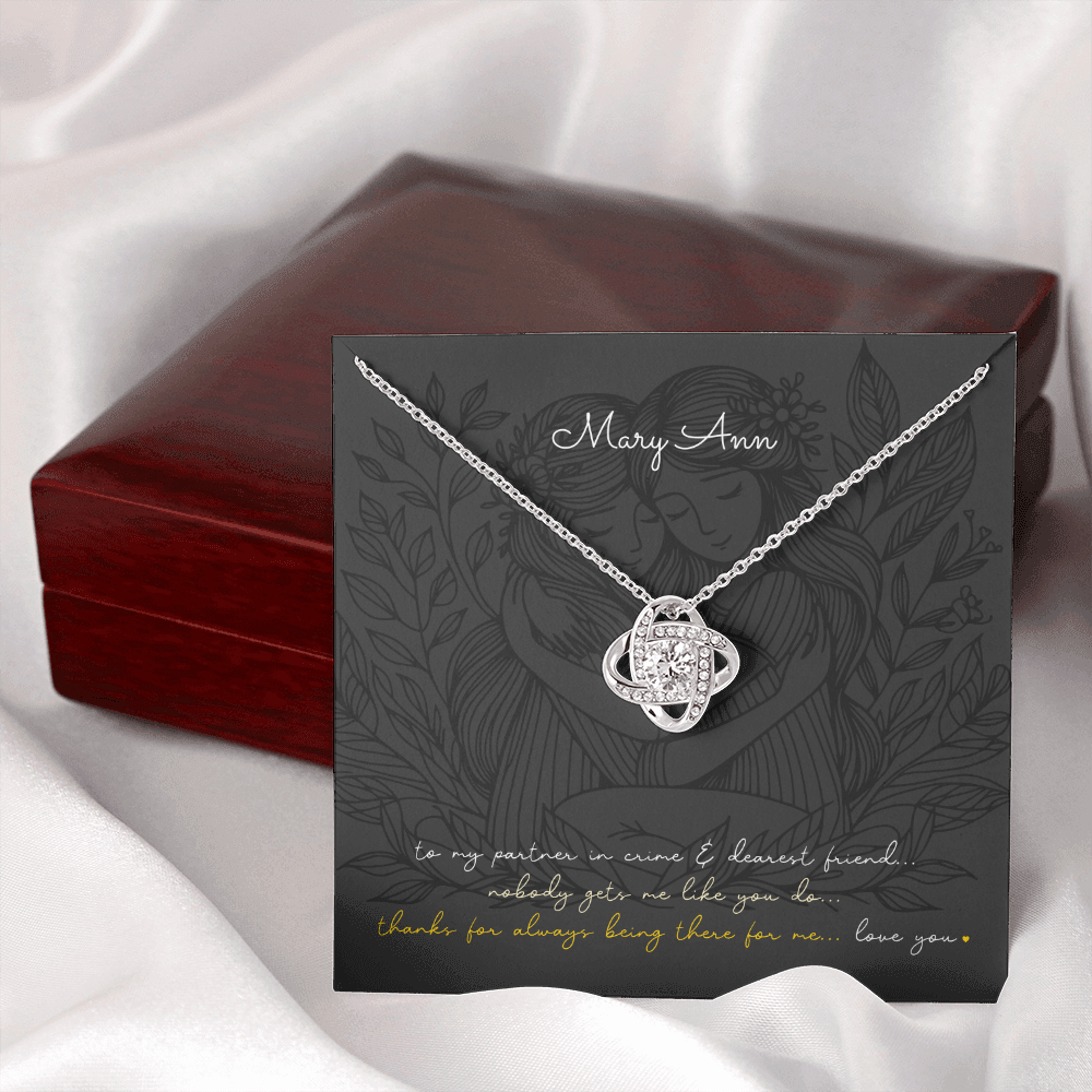 Love Knot Necklace: Personalized (optional) for sisters, besties, & soul mates!