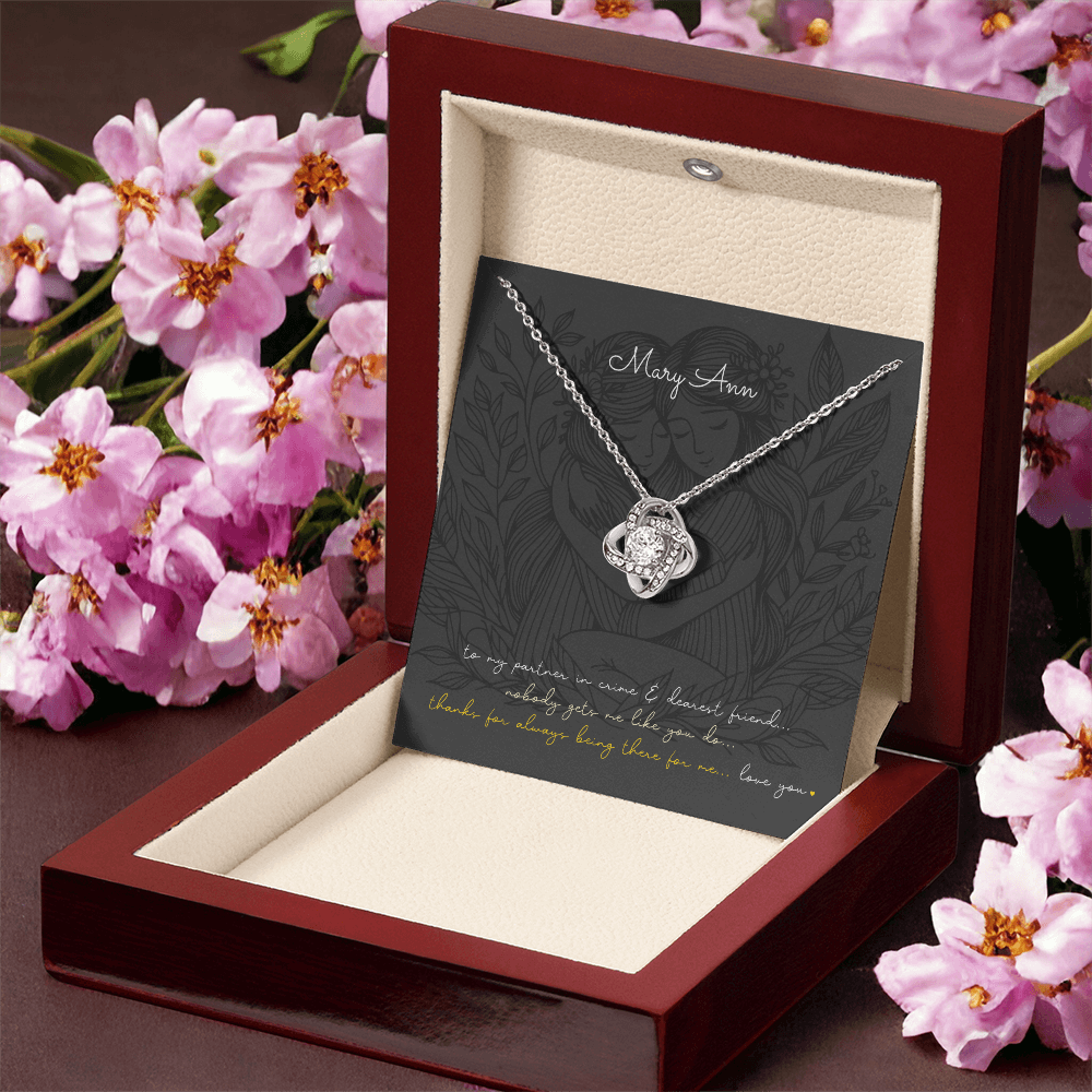 Love Knot Necklace: Personalized (optional) for sisters, besties, & soul mates!