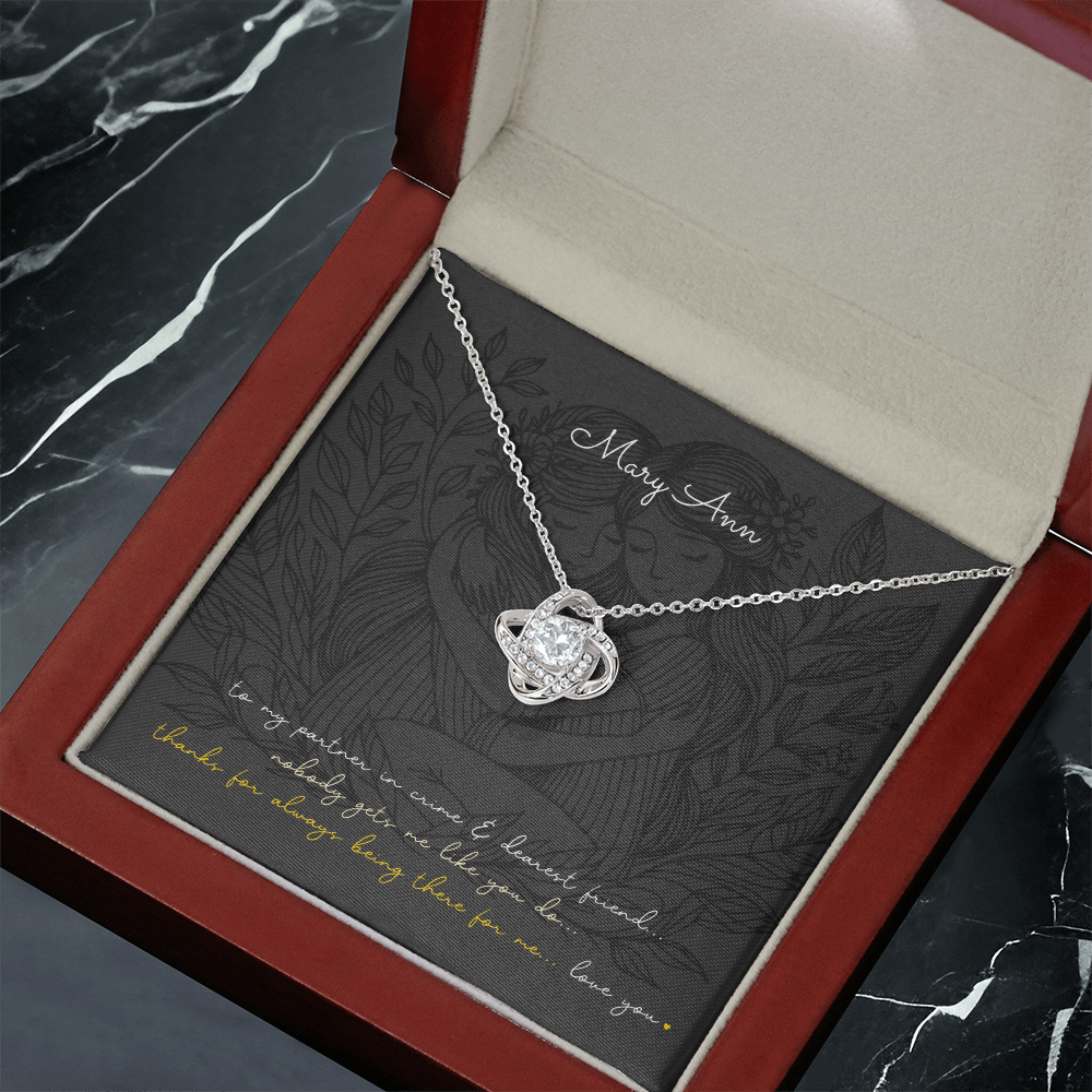 Love Knot Necklace: Personalized (optional) for sisters, besties, & soul mates!