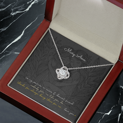 Love Knot Necklace: Personalized (optional) for sisters, besties, & soul mates!