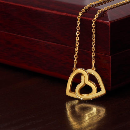 Interlocking Hearts Necklace: Personalized with a message (optional) for that special loved one!