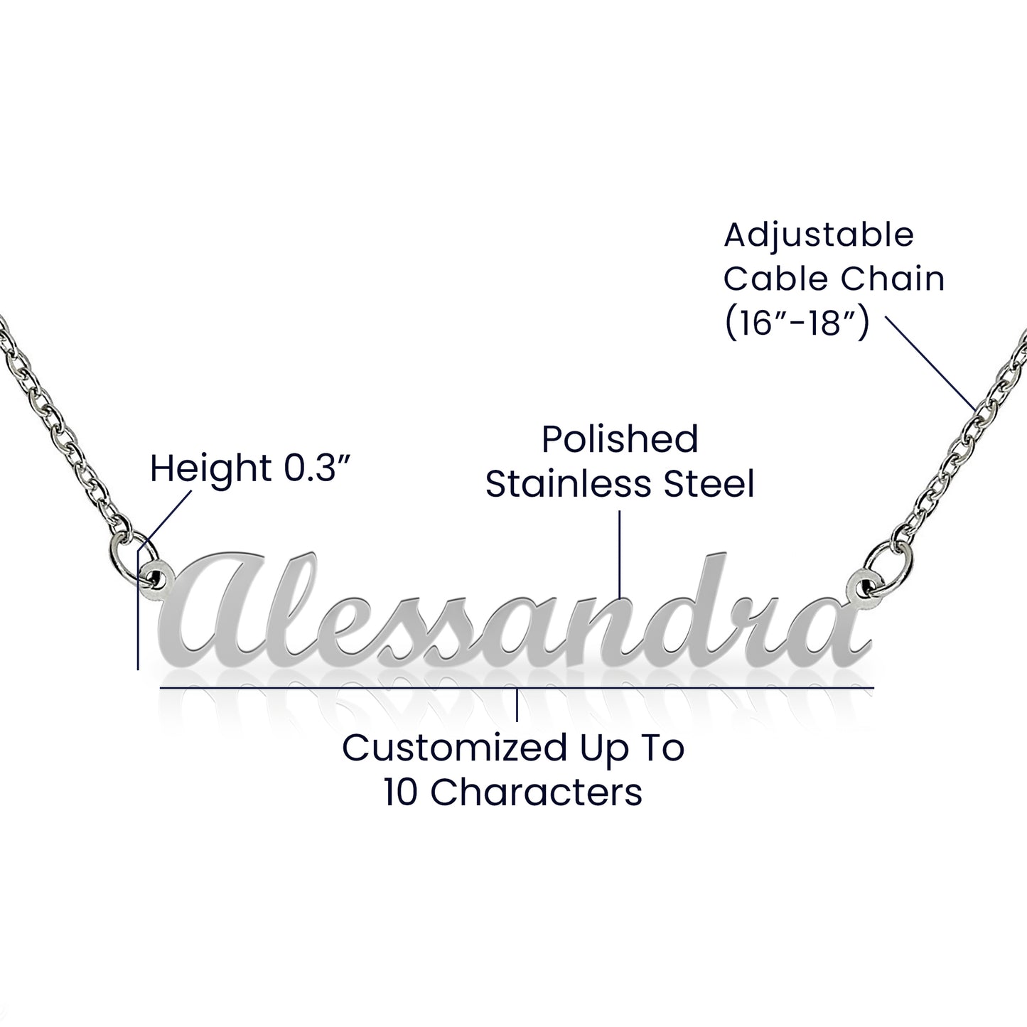 Custom Name Necklace: personalized gift for someone special | 18K gold finish