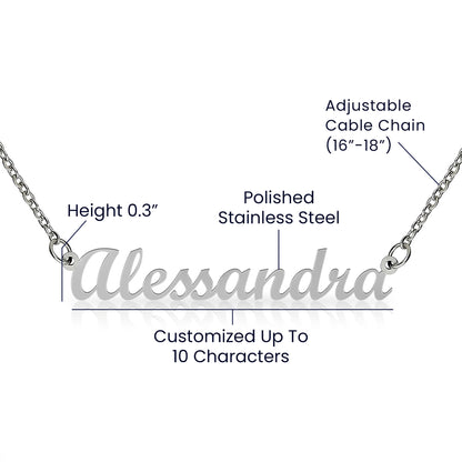 Custom Name Necklace: personalized gift for someone special | 18K gold finish