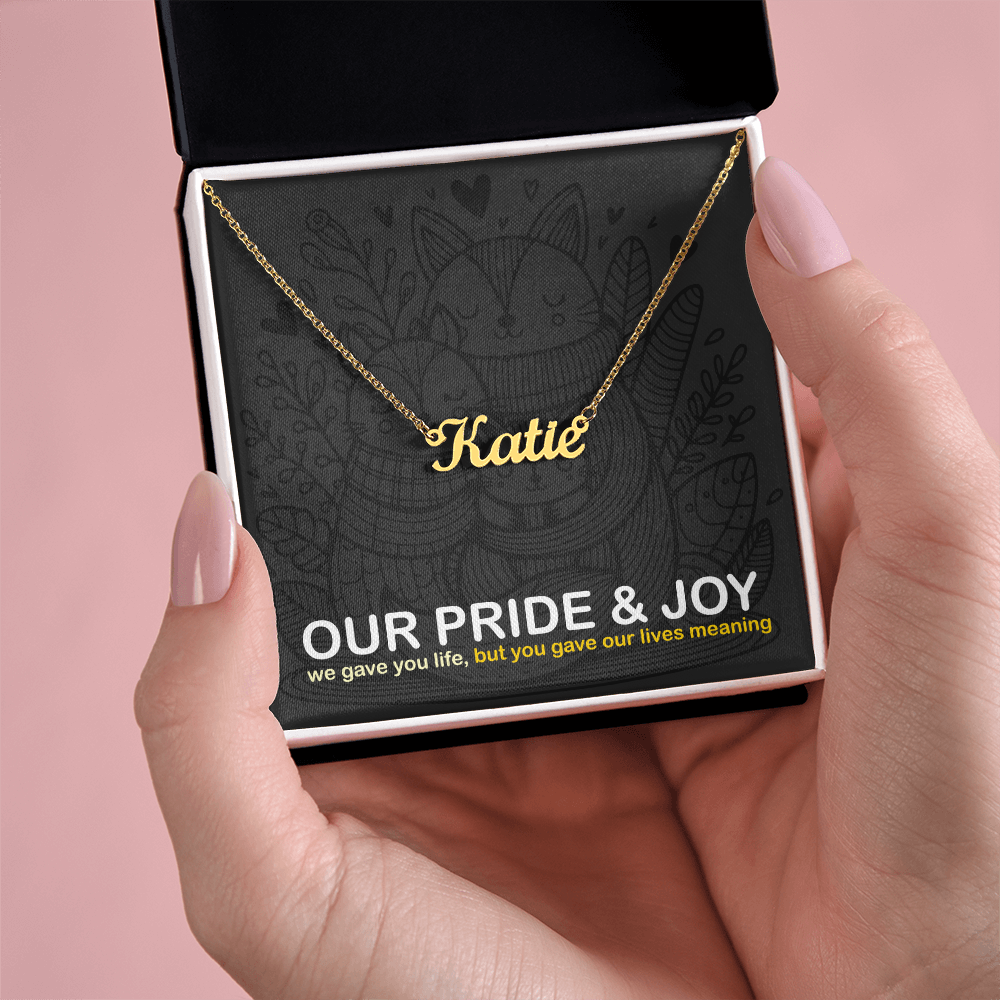 Custom Name Necklace: personalized gift for someone special | 18K gold finish
