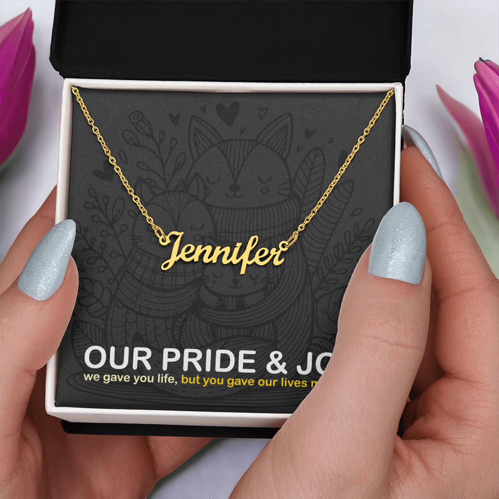 Custom Name Necklace: personalized gift for someone special | 18K gold finish