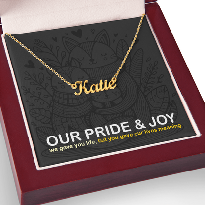 Custom Name Necklace: personalized gift for someone special | 18K gold finish