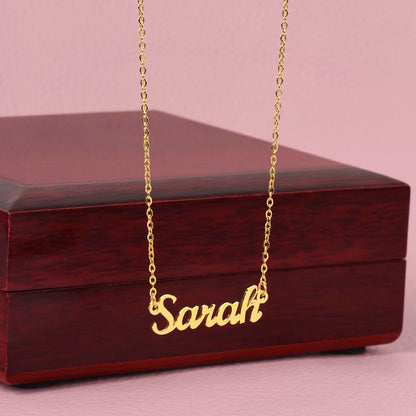 Custom Name Necklace: personalized gift for someone special | 18K gold finish