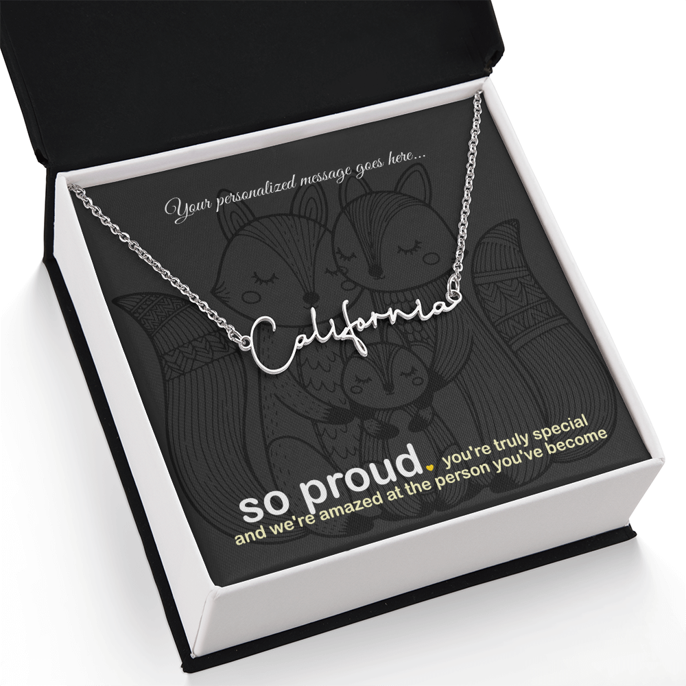 Signature Name Necklace: Personalized for that special someone | 18K gold finish
