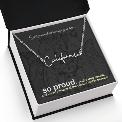 Signature Name Necklace: Personalized for that special someone | 18K gold finish