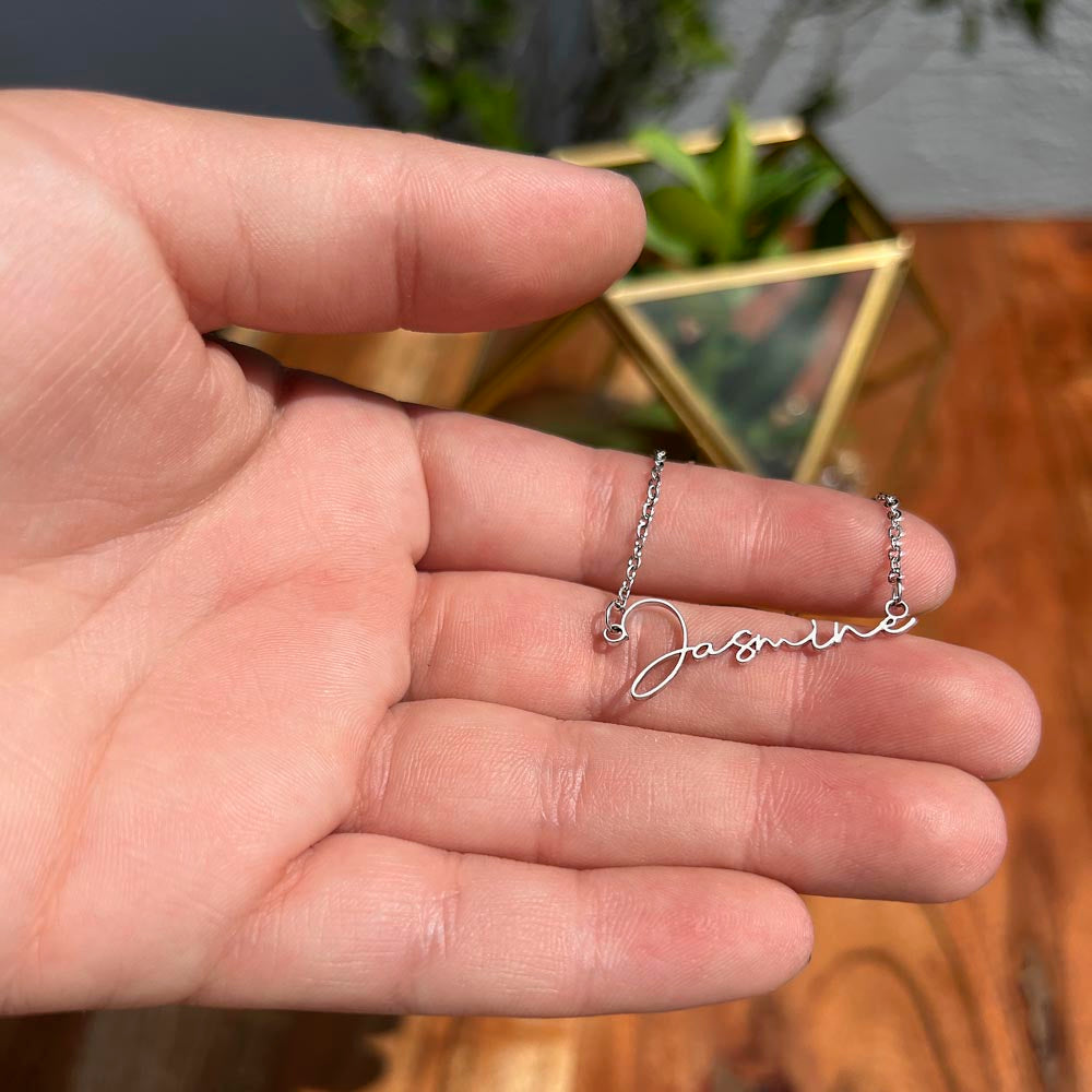 Signature Name Necklace: Personalized for that special someone | 18K gold finish
