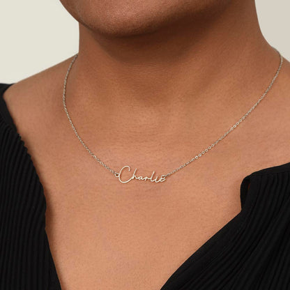 Signature Name Necklace: Personalized for that special someone | 18K gold finish