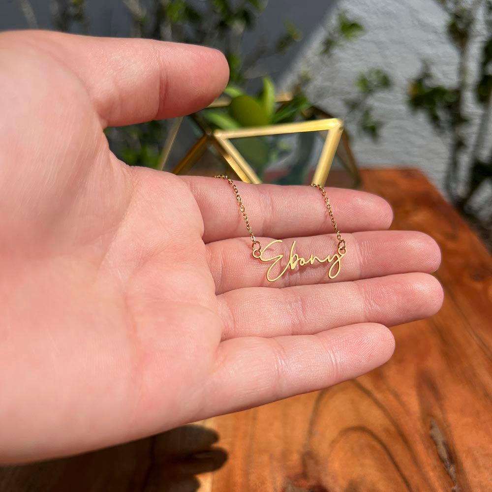 Signature Name Necklace: Personalized for that special someone | 18K gold finish