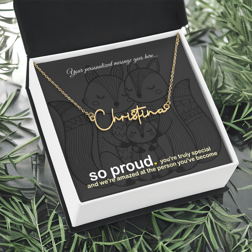 Signature Name Necklace: Personalized for that special someone | 18K gold finish