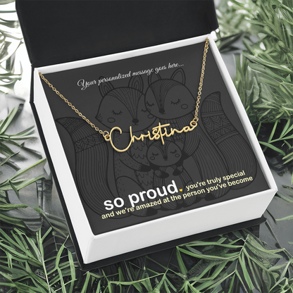 Signature Name Necklace: Personalized for that special someone | 18K gold finish