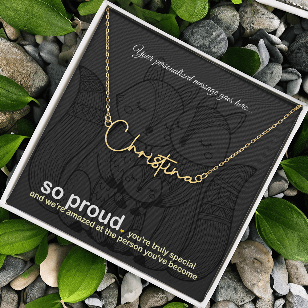 Signature Name Necklace: Personalized for that special someone | 18K gold finish