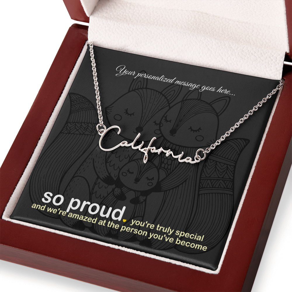 Signature Name Necklace: Personalized for that special someone | 18K gold finish