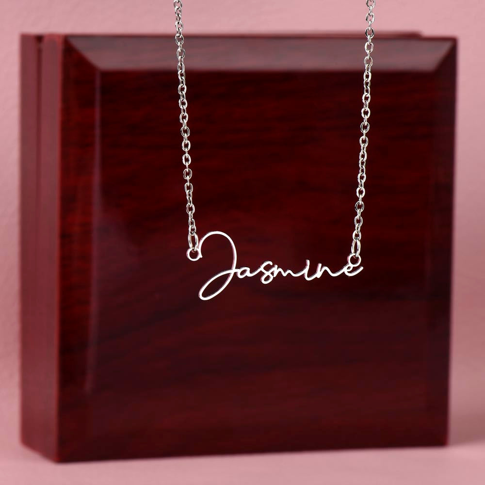 Signature Name Necklace: Personalized for that special someone | 18K gold finish