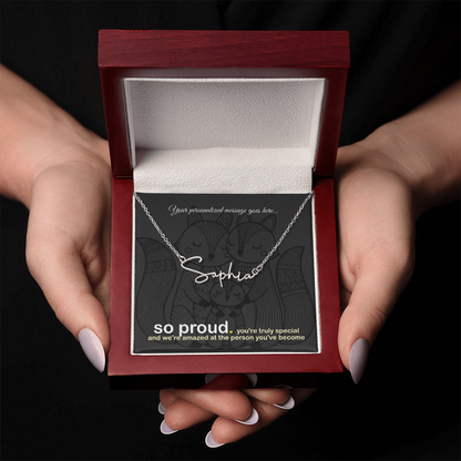 Signature Name Necklace: Personalized for that special someone | 18K gold finish