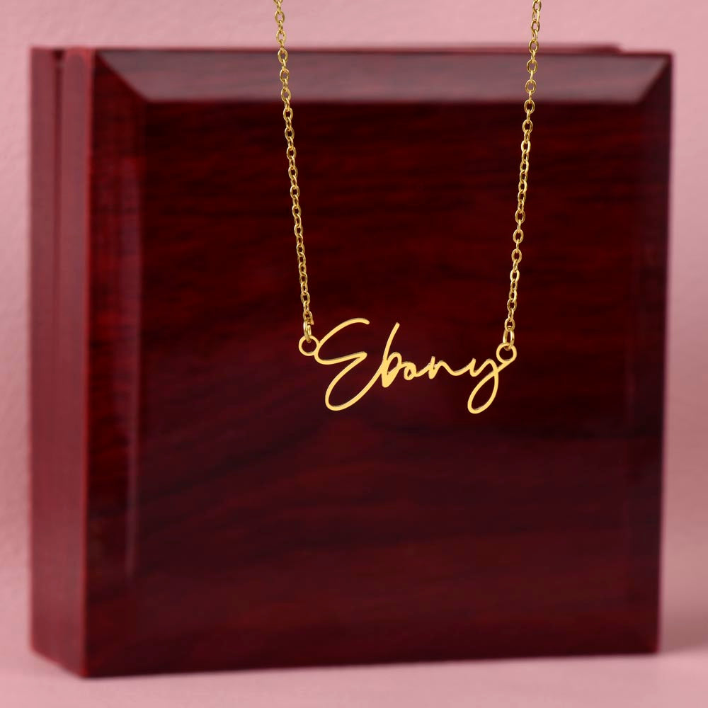 Signature Name Necklace: Personalized for that special someone | 18K gold finish