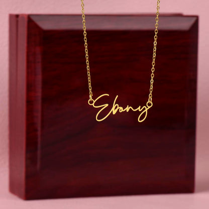Signature Name Necklace: Personalized for that special someone | 18K gold finish
