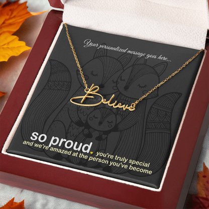 Signature Name Necklace: Personalized for that special someone | 18K gold finish