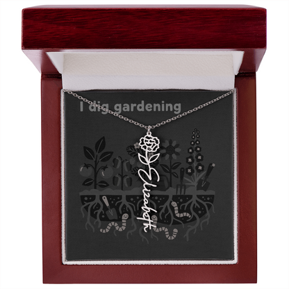 Birth Flower Name Necklace: For the special flower in your life! | 18K gold finish