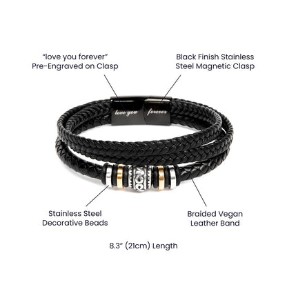 Love You Forever: Engraved Men's Bracelet Appreciation Gift