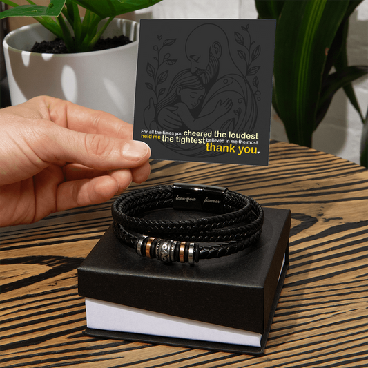 Love You Forever: Engraved Men's Bracelet Appreciation Gift