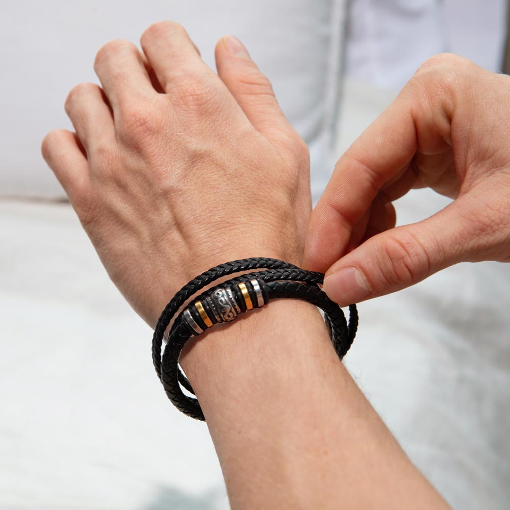 Love You Forever: Engraved Men's Bracelet Appreciation Gift