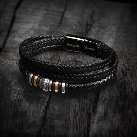 Love You Forever: Engraved Men's Bracelet Appreciation Gift