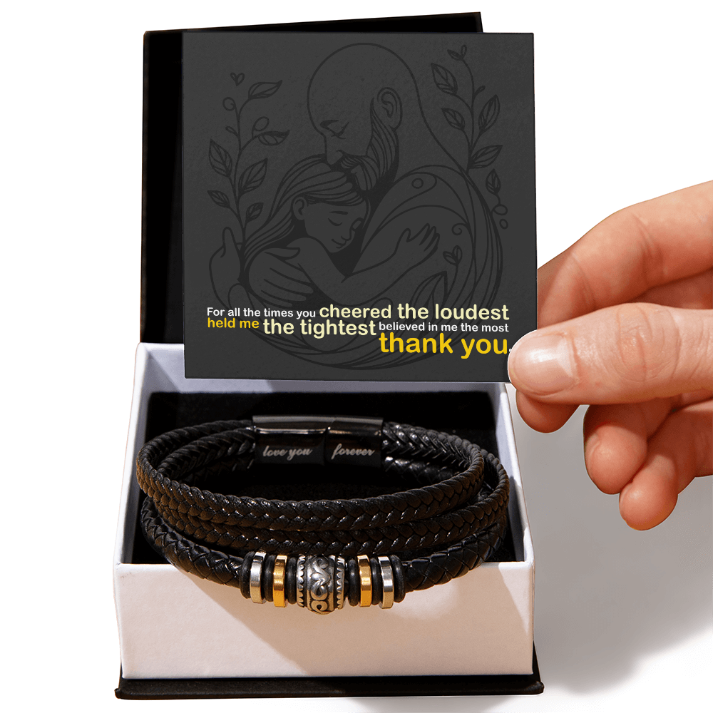 Love You Forever: Engraved Men's Bracelet Appreciation Gift